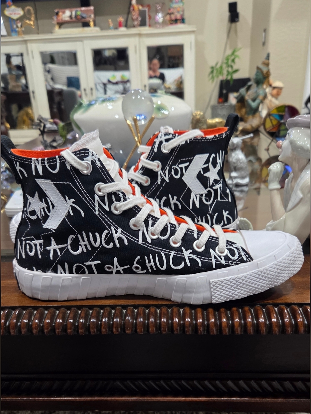 Converse UNTITL3D High Tops Black & White 'Not A Chuck' High-Top Sneakers - Picture 2 of 4